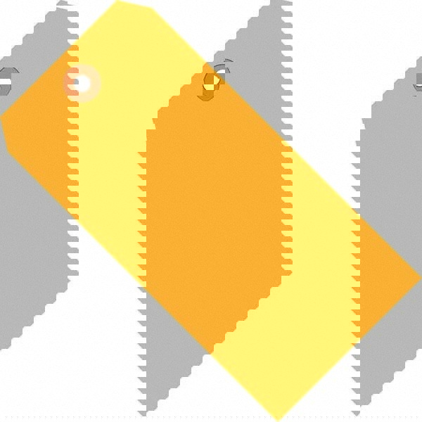 Blank Tag: 6-1/4'' High, Fluorescent Orange, Synthetic Paper